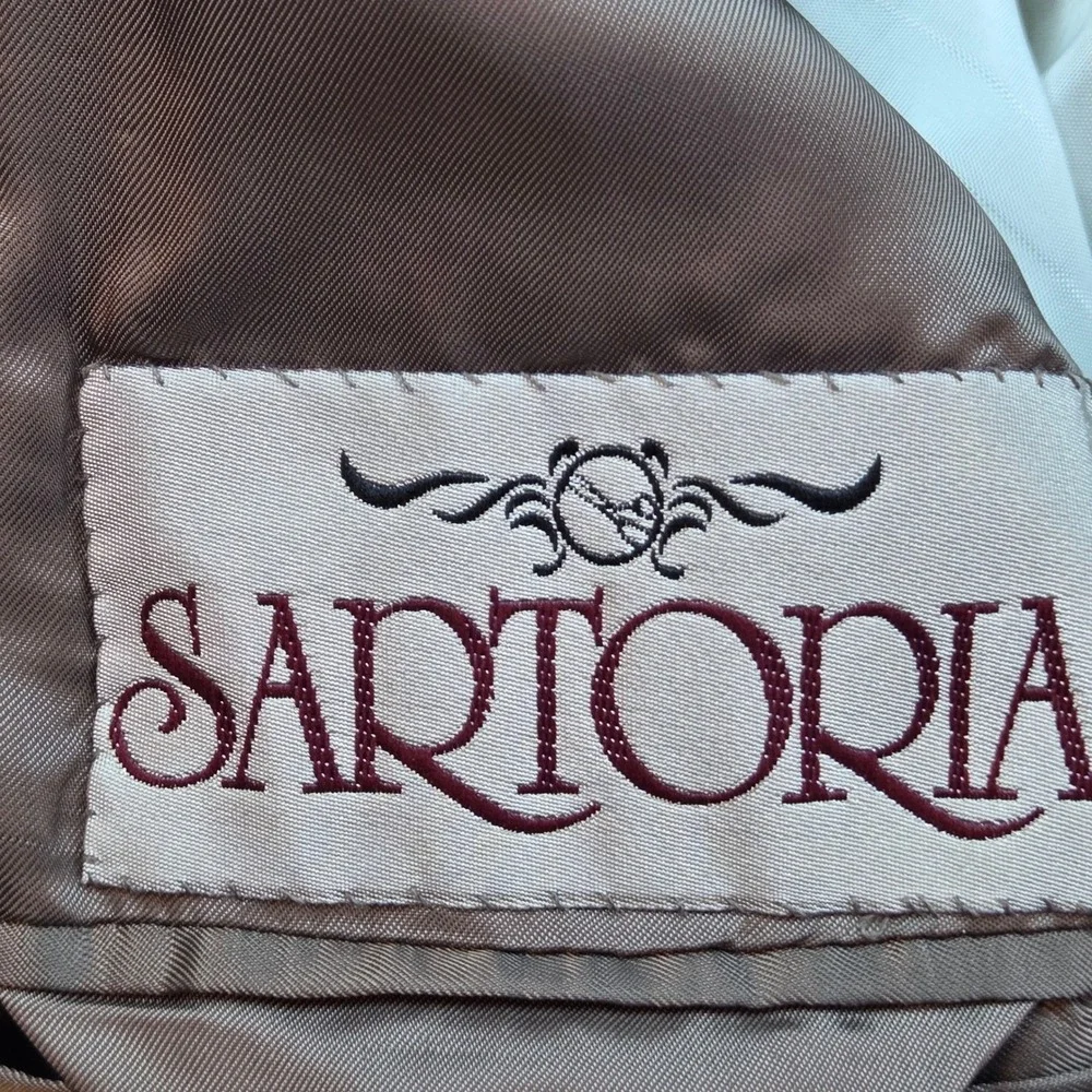 Sartoria Zanieri Silk Wool Sport Coat Mens L44 Glen Plaid Blazer Made in Italy‎